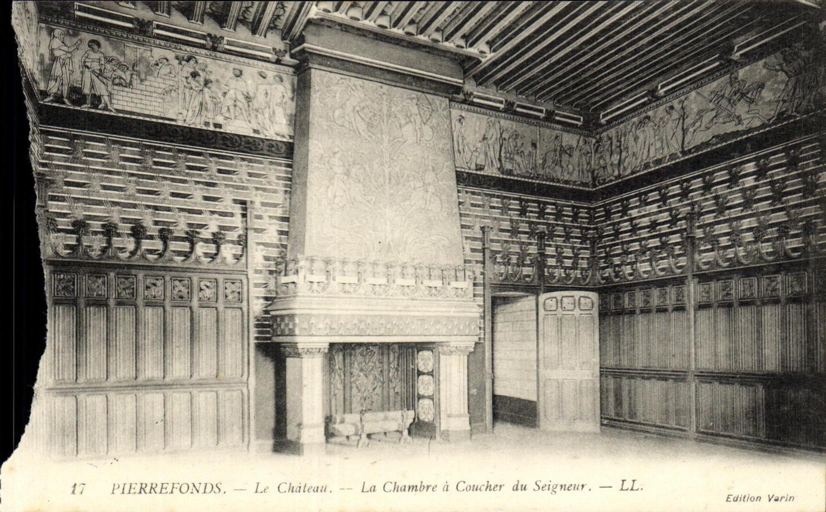 CPA Pierrefonds La Chateau La Chambre a Coucher du Seigneur