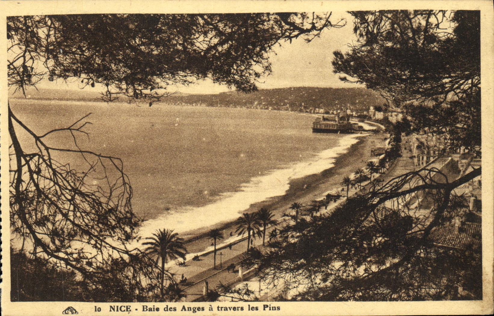 POSTAL Niza Bais de la VENDIMIA de los angeles a traves de los pinos