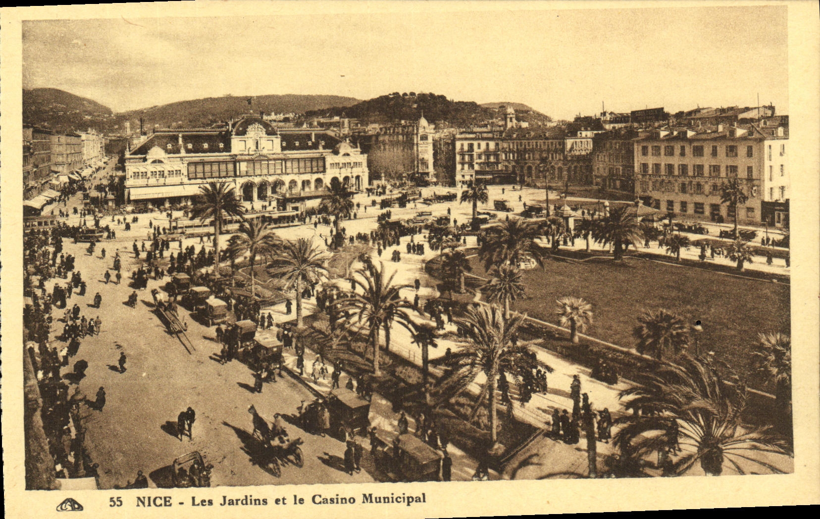 CPA Nice Les Jardins et le Casino Municipal
