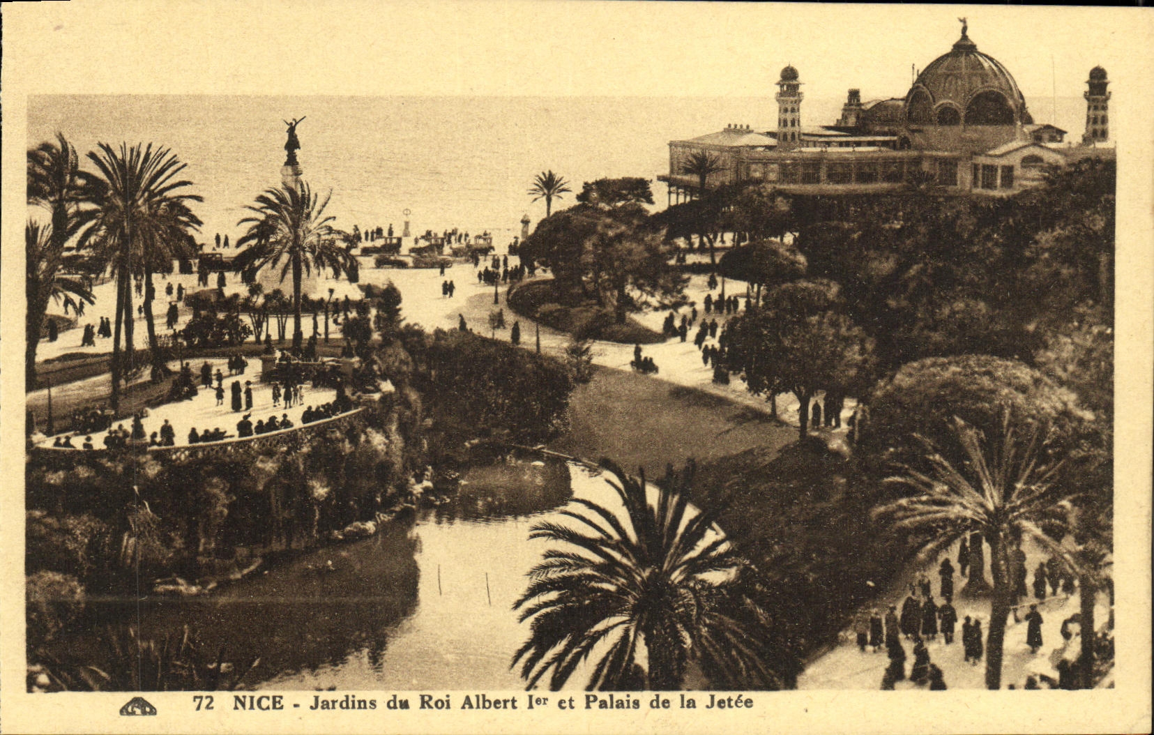 CPA Nice Les Jardins du Roi Albert 1er et palais de la jetee