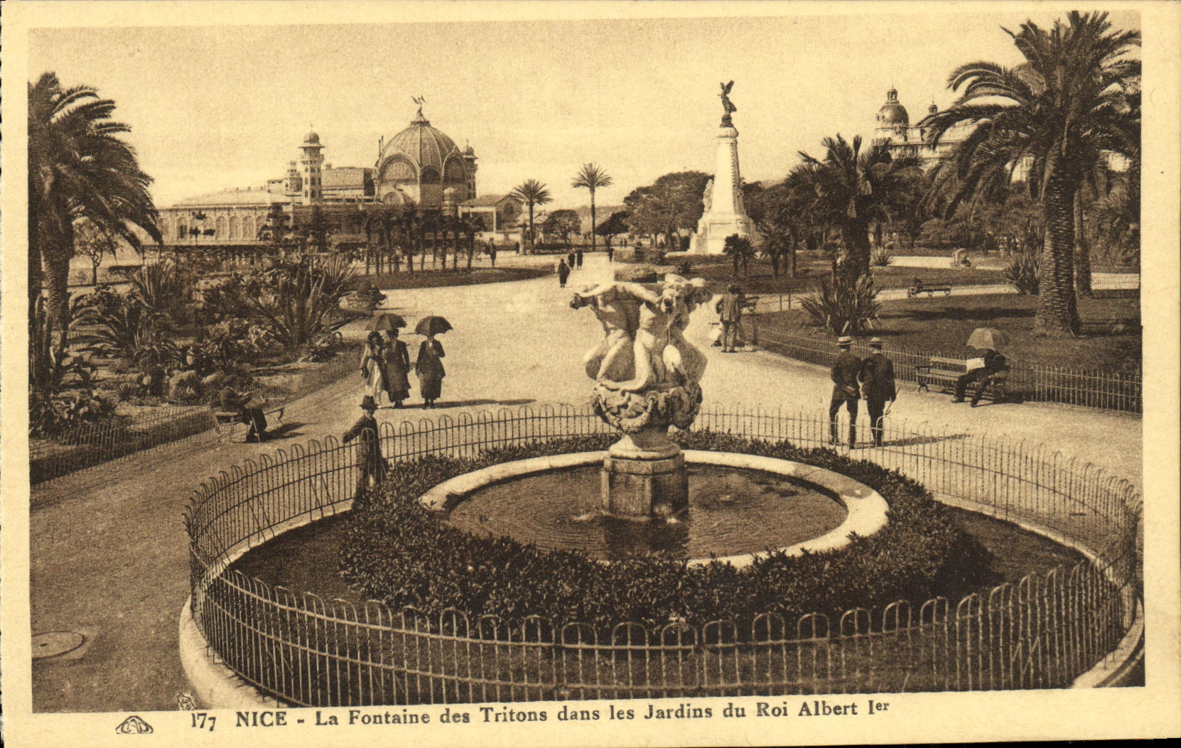 CPA Nice La Fontaine des Tritons dans les Jardins du Roi Albert 1er