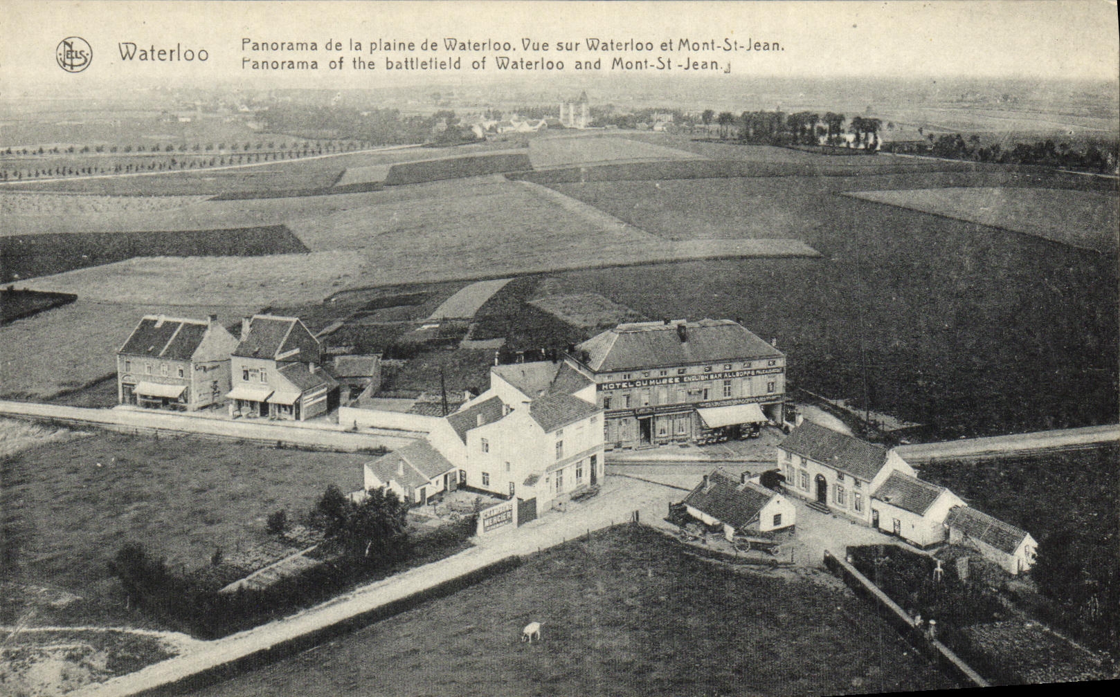VINTAGE POSTCARD Waterloo Panorama of the plain of Waterloo Seen on Waterloo and the Mount St Jean