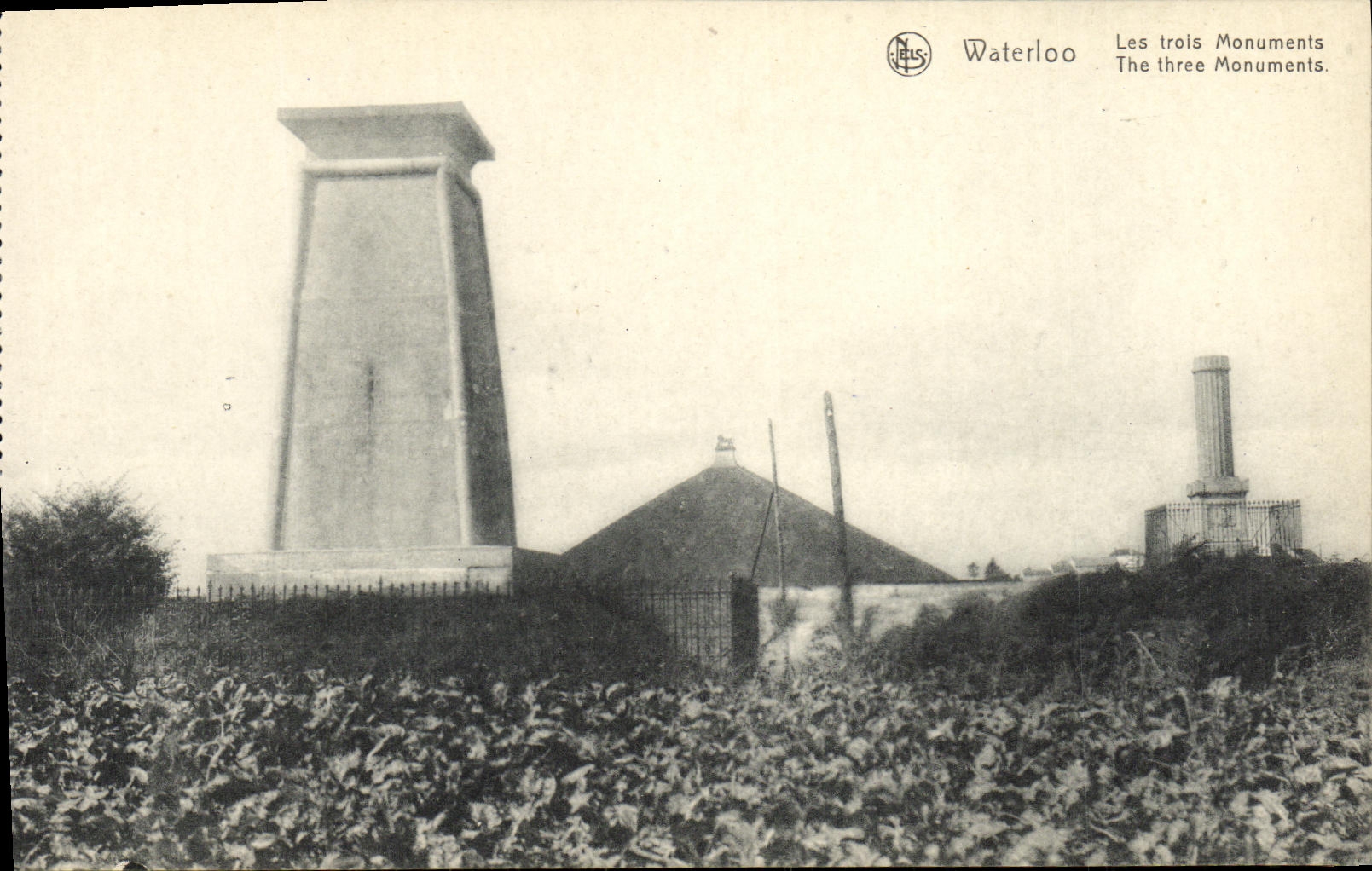 VINTAGE POSTCARD Waterloo Three Monuments