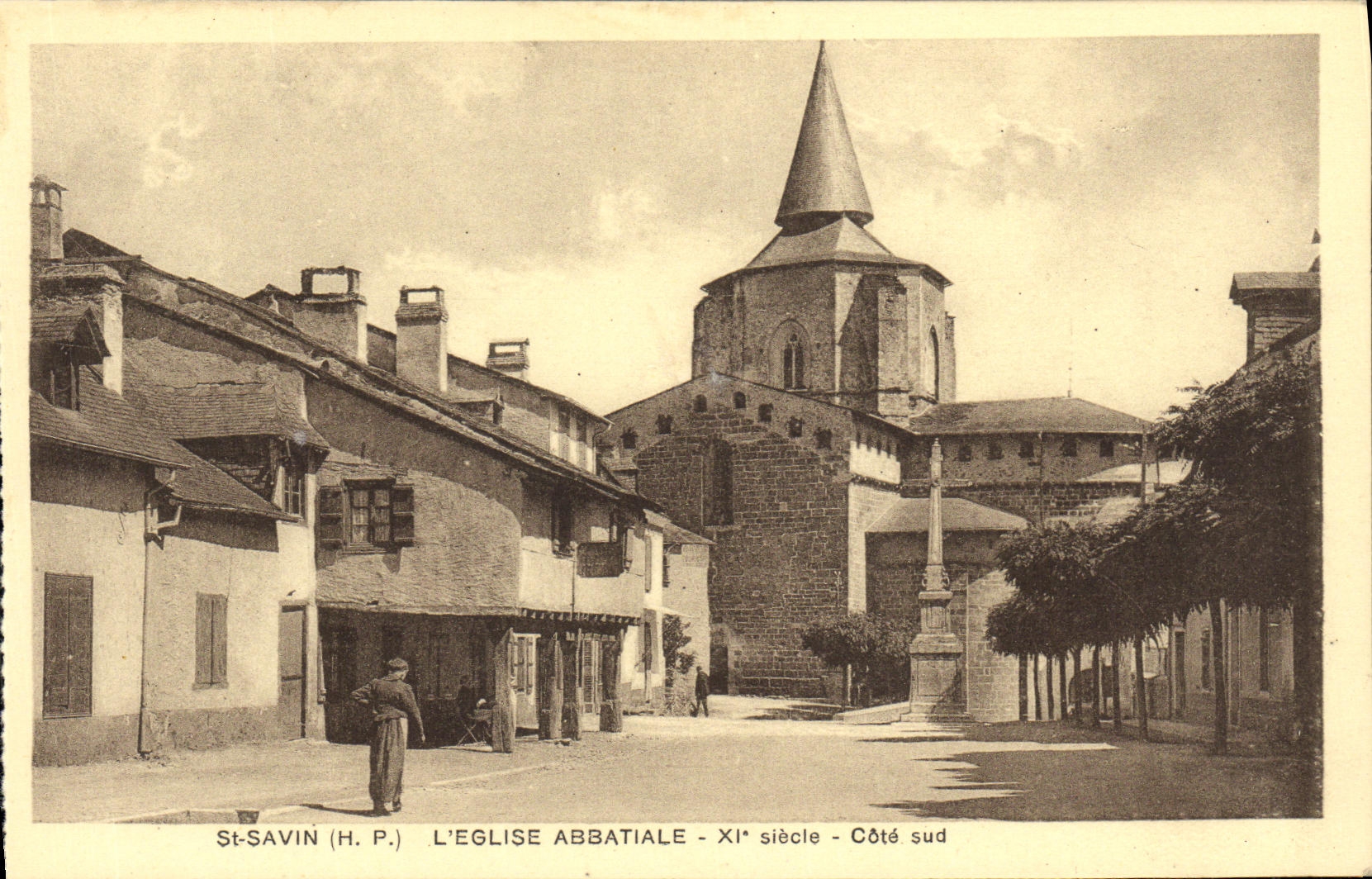 VINTAGE POSTCARD St Savin L Abbey church Southern part