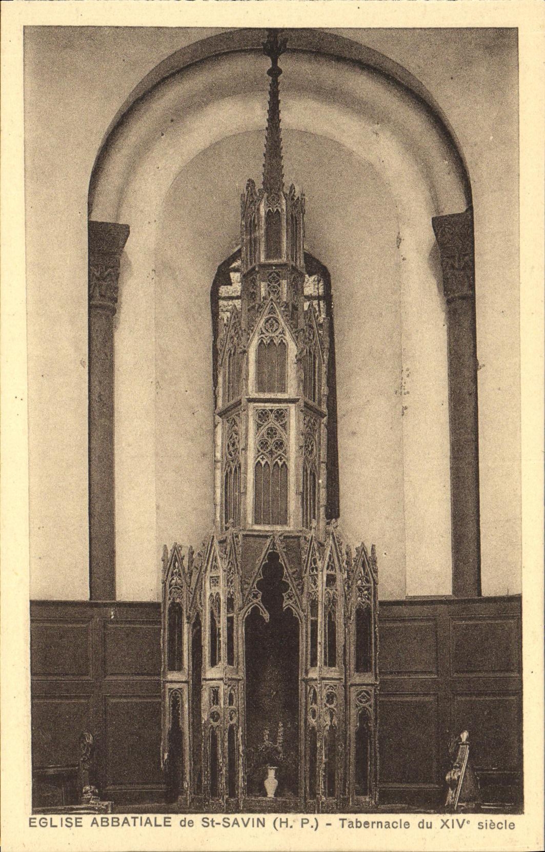 VINTAGE POSTCARD St Savin L Abbey church Gate vault of 14th