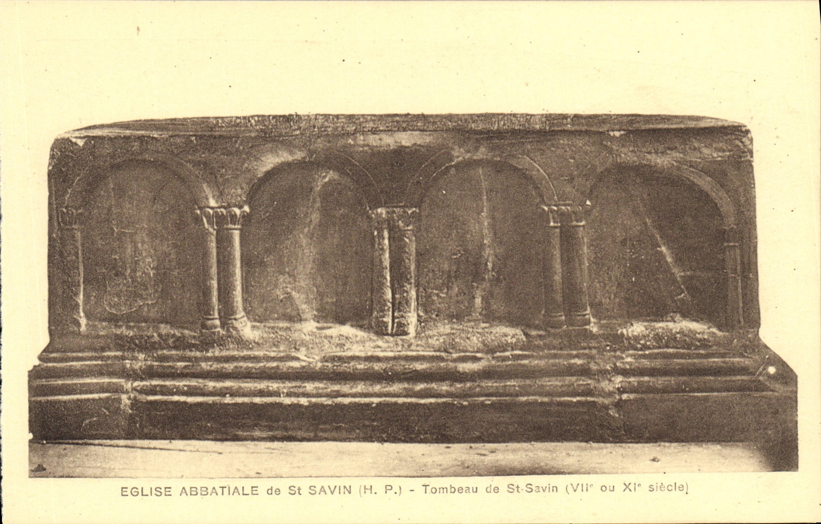 VINTAGE POSTCARD St Savin L Abbey church Tomb of St Savin