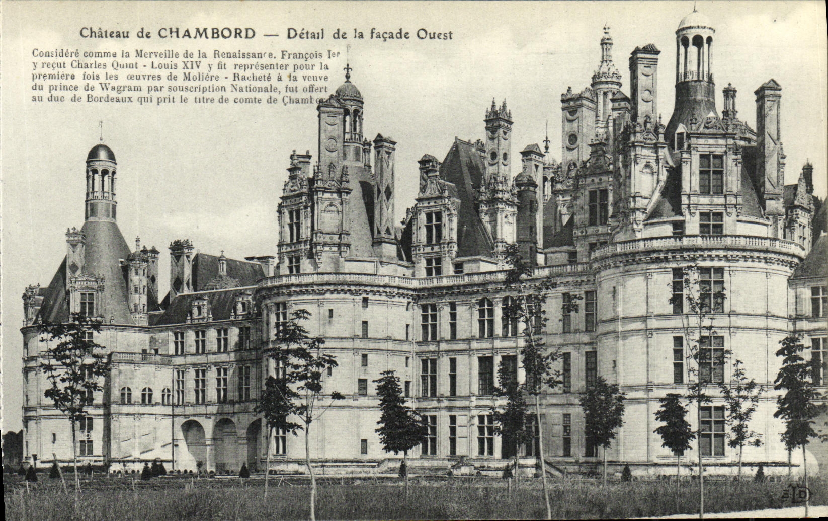 CPA Chateau de Chambord Detail de la Facade Ouest