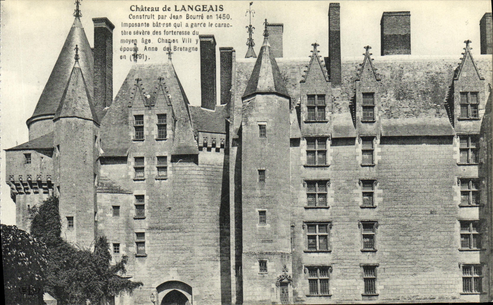 Castillo de la POSTAL de la VENDIMIA de Langeais Conatrult de Jean Stuffs