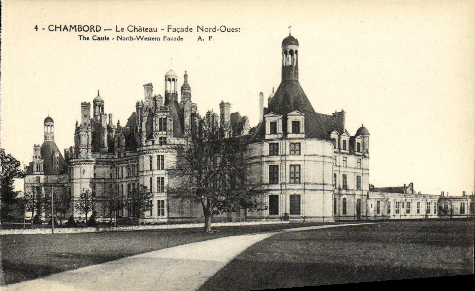 CPA Chateau de Chambord Facade Nord Ouest