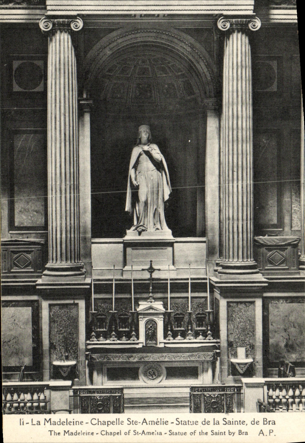 VINTAGE POSTCARD the Madeleine Chapelle St Vincent of Paul Rules of holy Paris