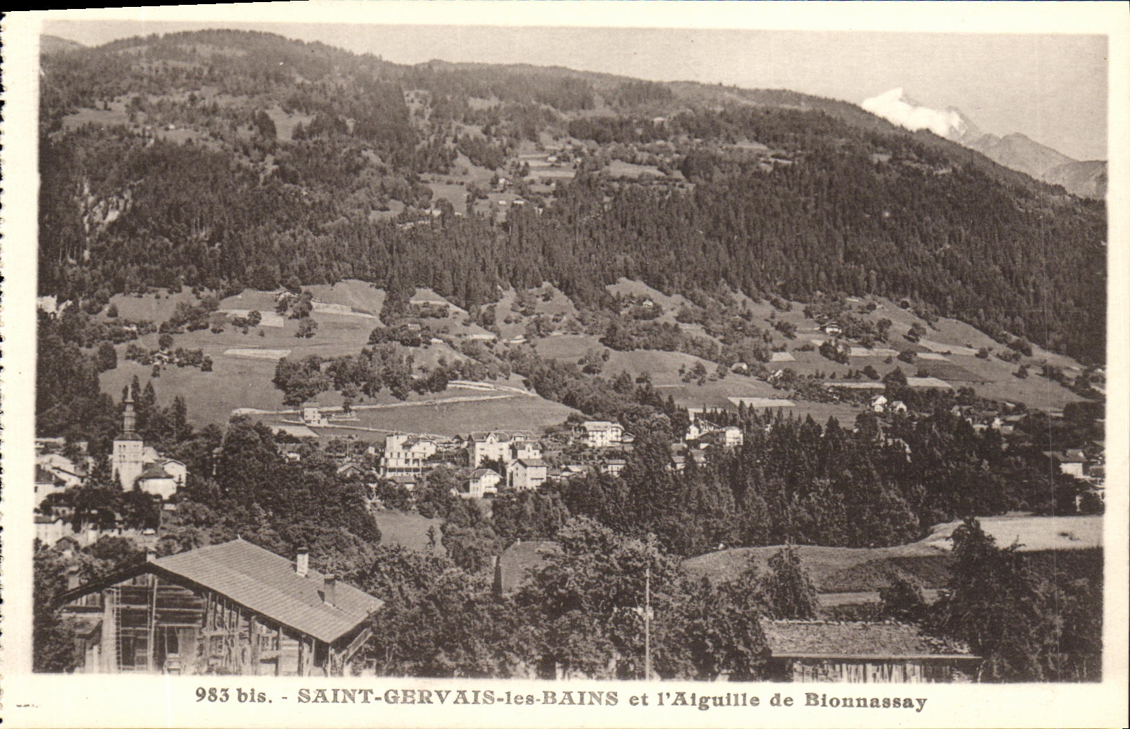 VINTAGE POSTCARD Holy Gervais les Bains and L Switch of Bionnassay
