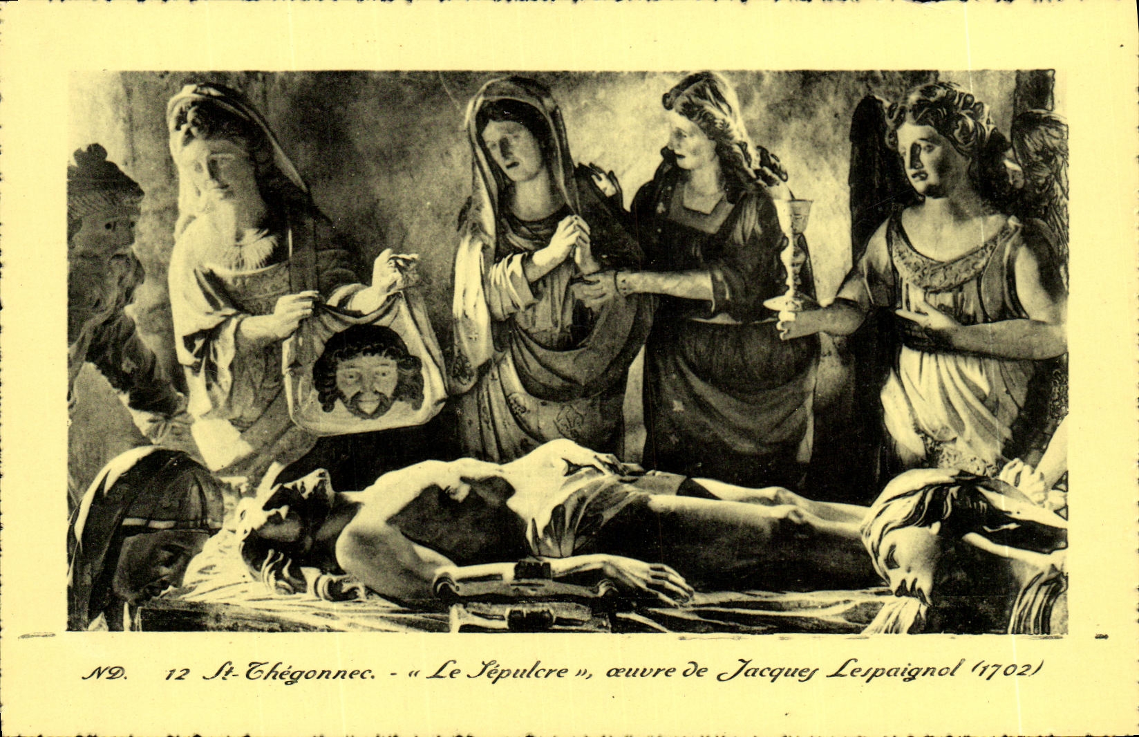 CPA St Thegonnec Le Sepulcre Oeuvre de Jacques Lespaignol 1702