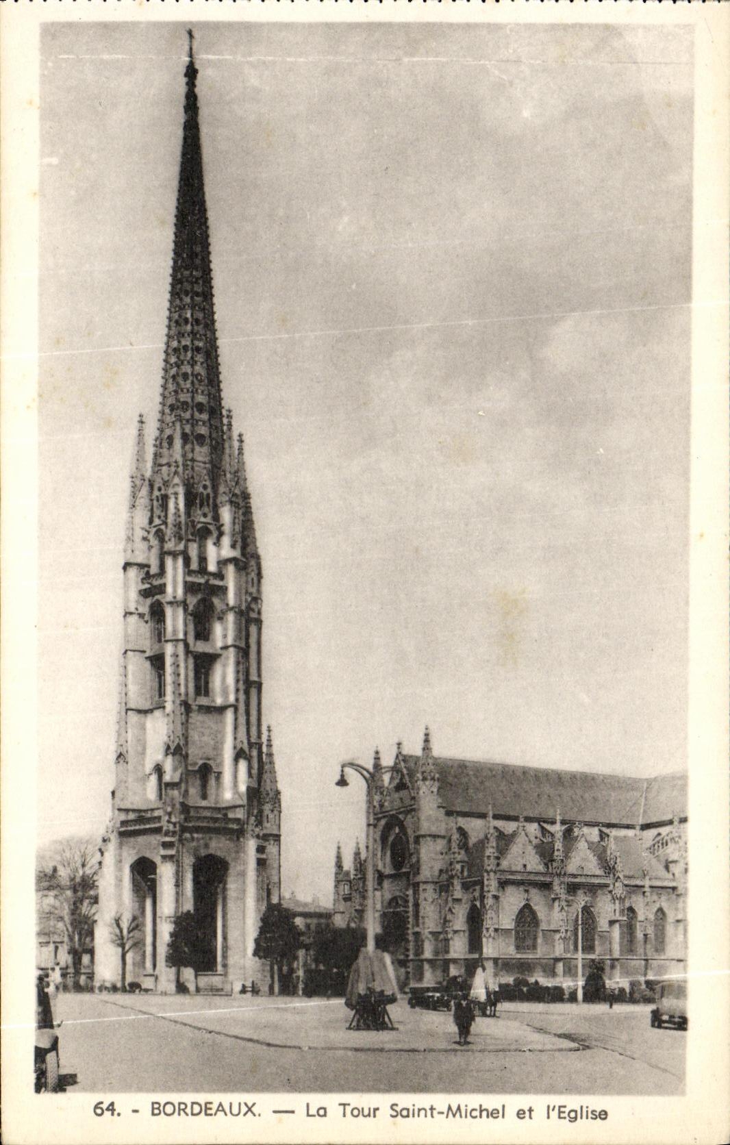 CPA Bordeaux La Tour Saint Michel et L Eglise