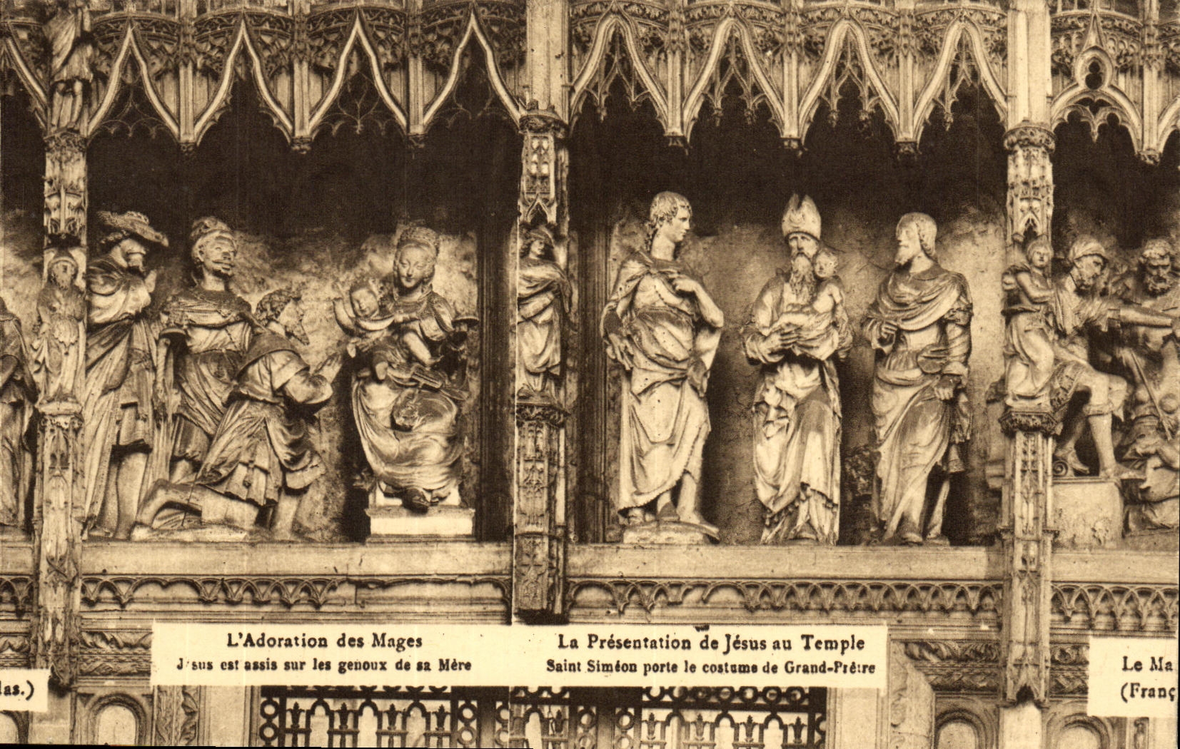 CPA L Adoration des Mages La Presentation de Jesus au Temple Chartres Cathedrale