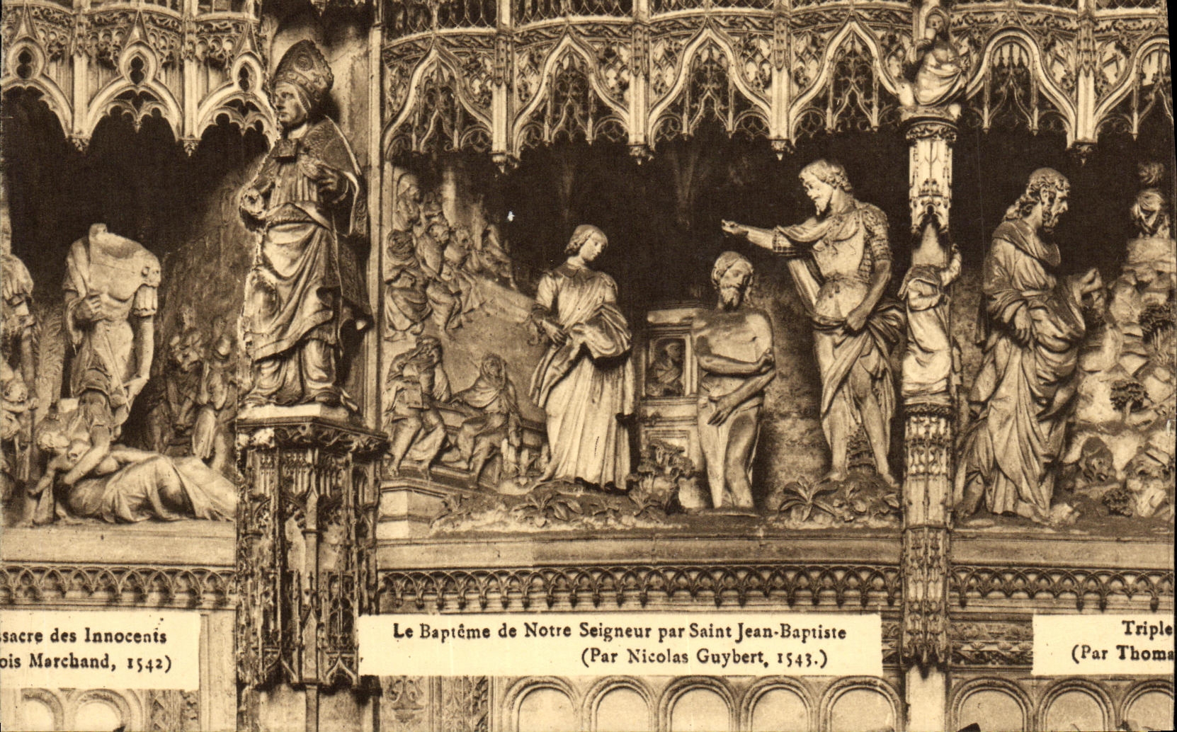 CPA Le Bapteme de Notre Seigneur par Saint Jean Baptiste Chartres Cathedrale