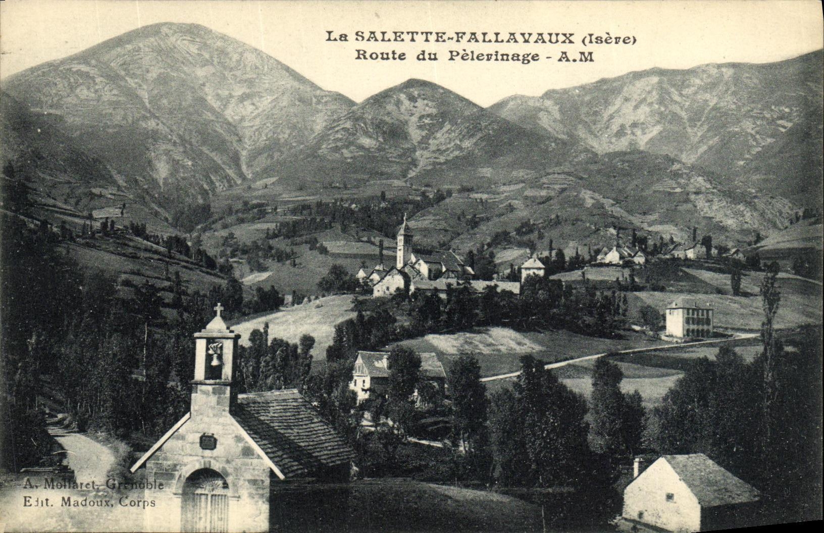 VINTAGE POSTCARD Salette Fallavaux Road of the Pilgrimage