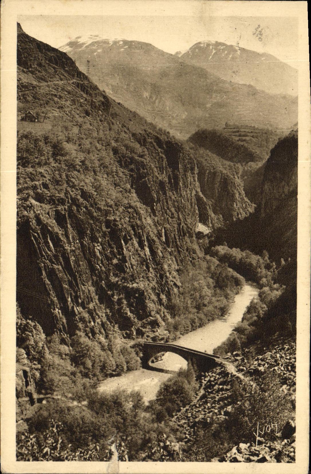 VINTAGE POSTCARD throats of Romanche