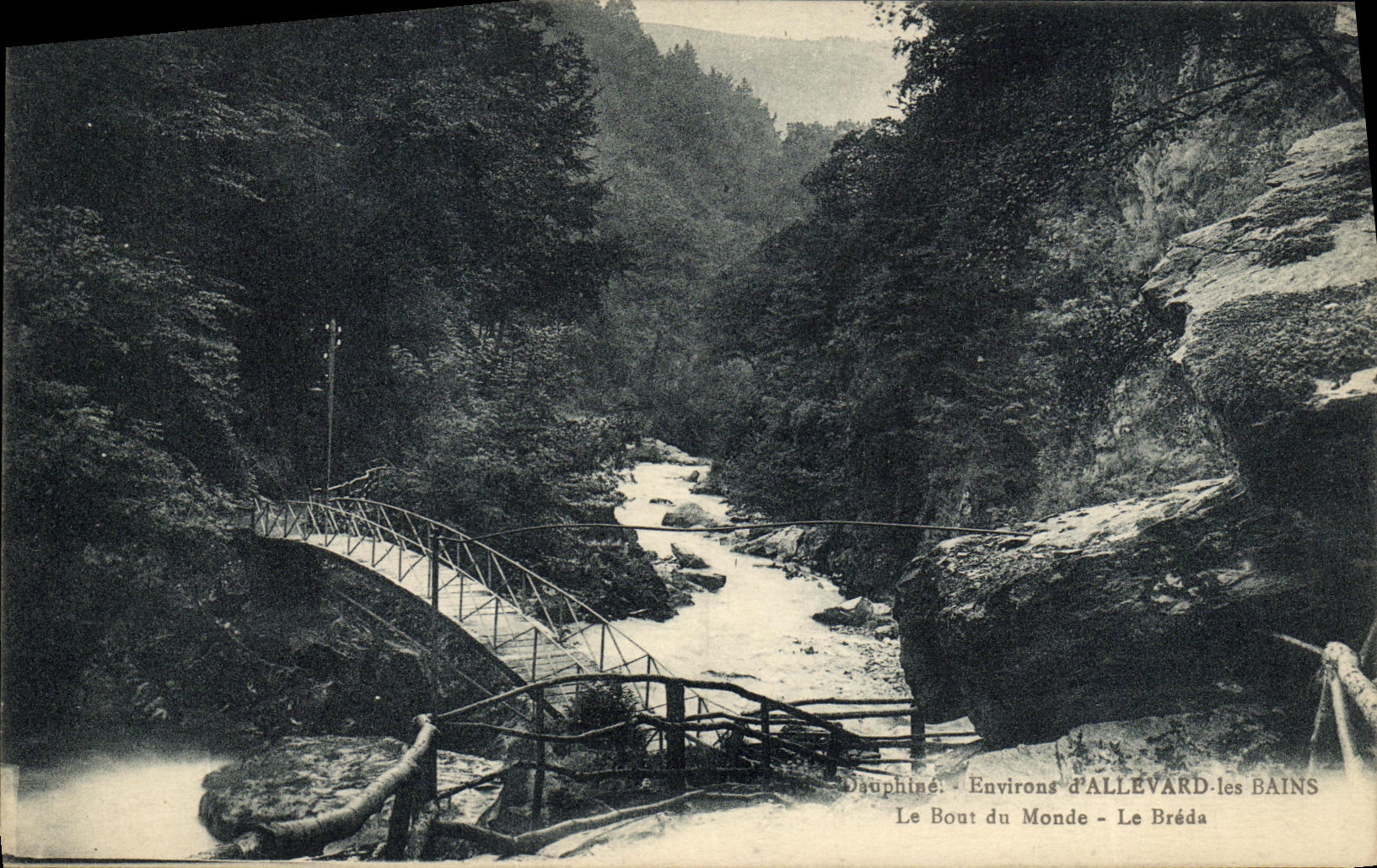 VINTAGE POSTCARD Surroundings D Allevard les Bains the end of the world Breda
