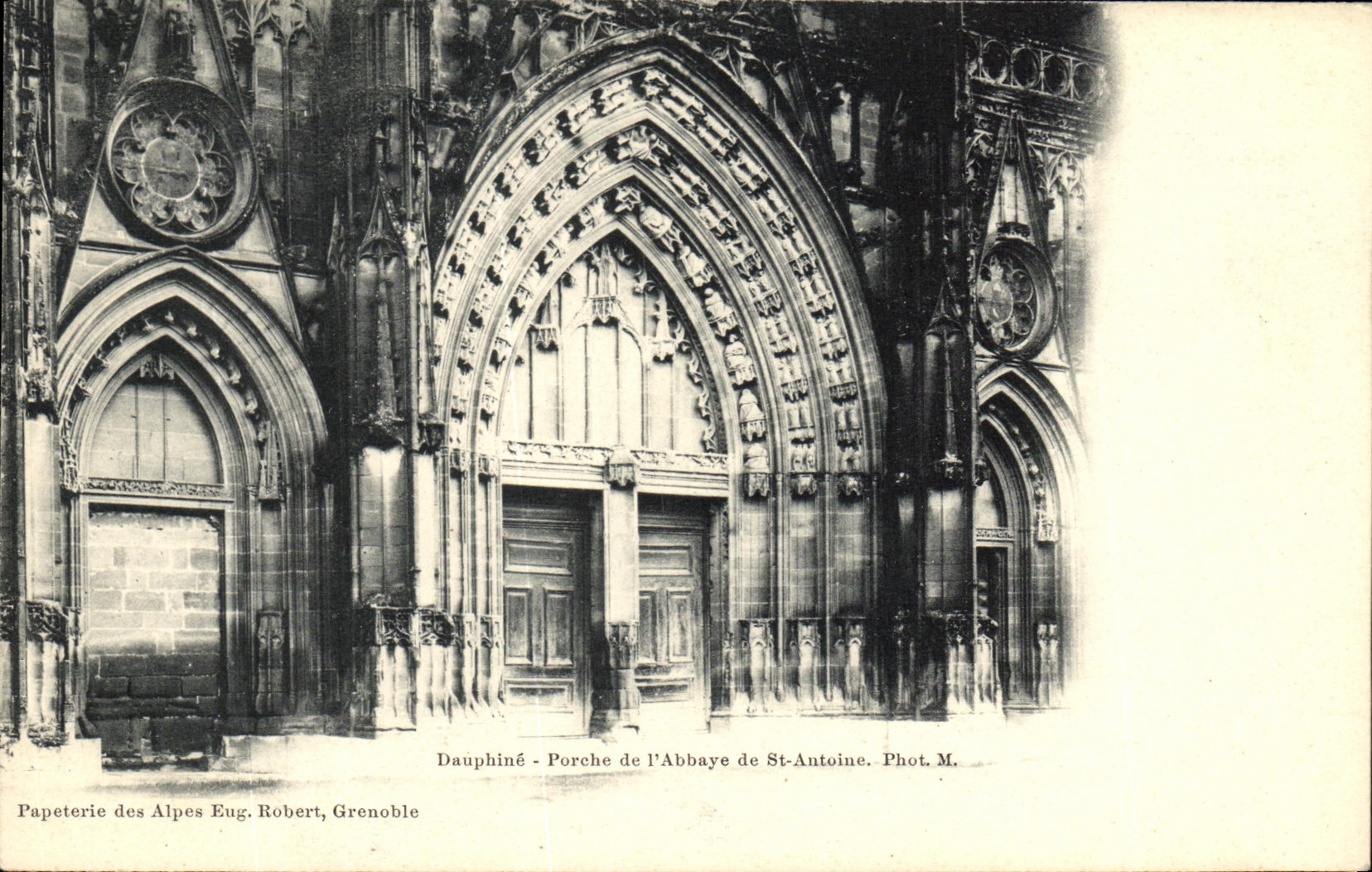 VINTAGE POSTCARD Dauphine Porch of L Abbey of St Antoine