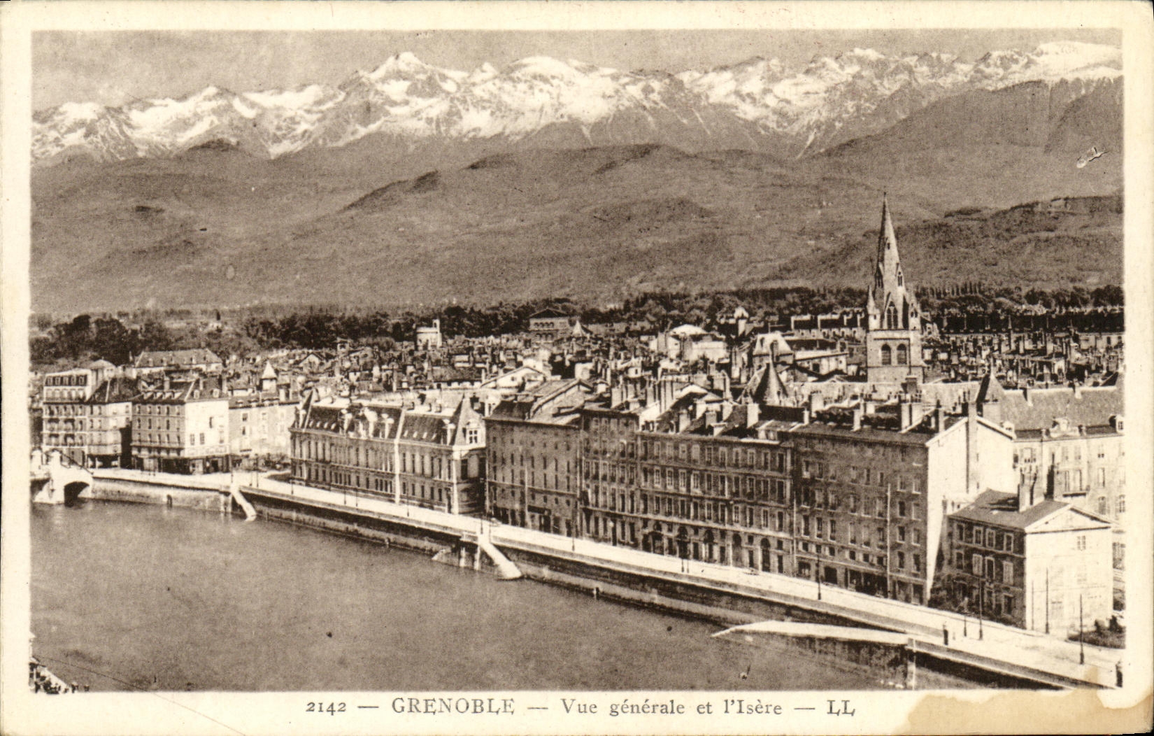 CPA Grenoble Vue Generale et L Isere