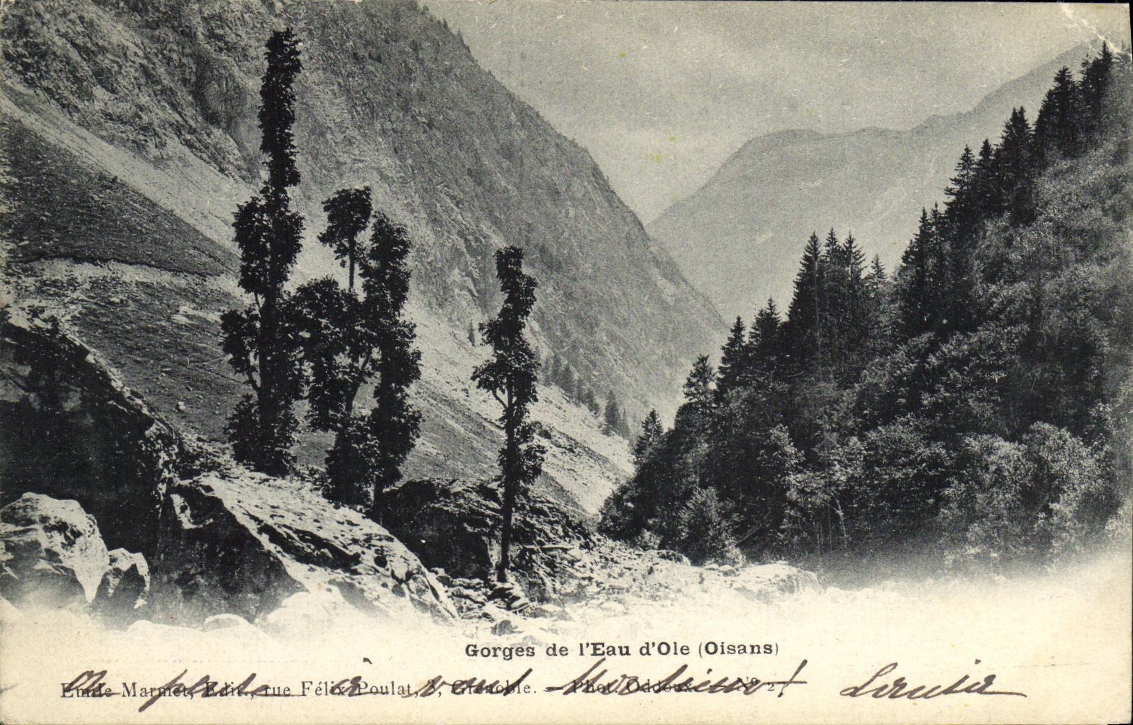 VINTAGE POSTCARD Oisans Falls of L water D Goose