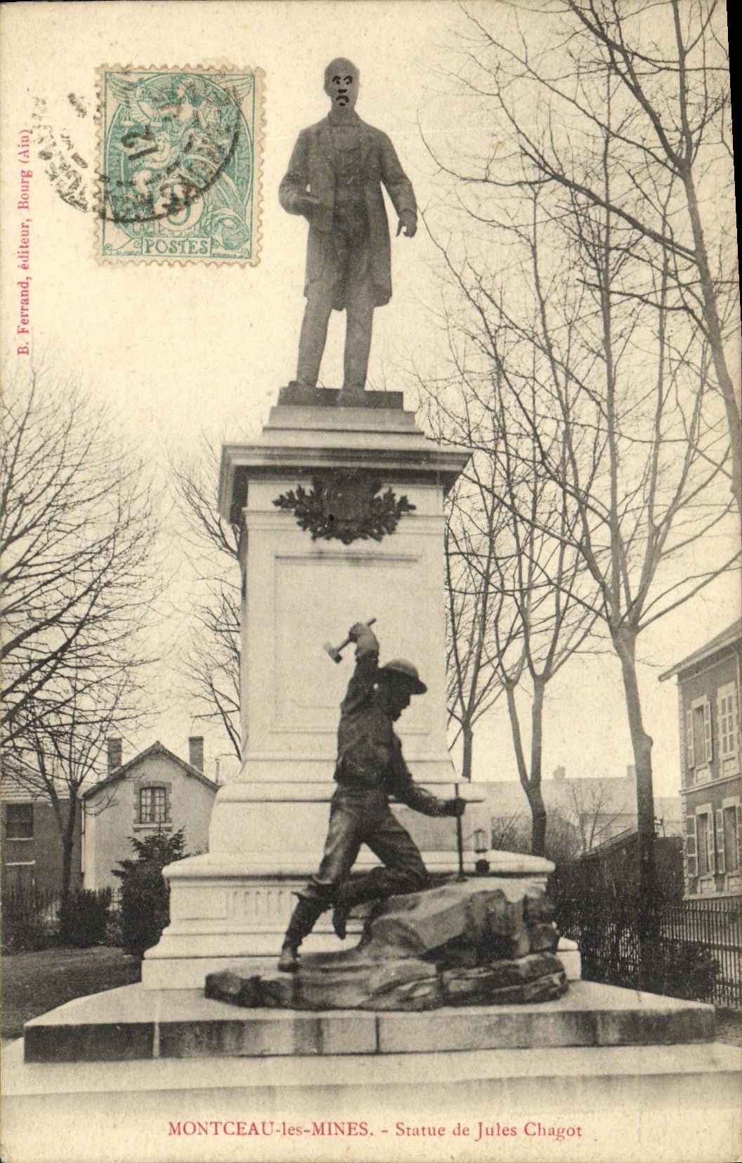 VINTAGE POSTCARD Montceau the Mines Rules of Jules Chagot