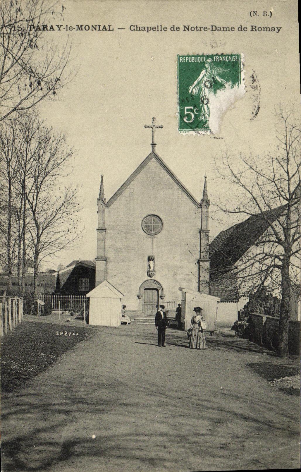 VINTAGE POSTCARD Paray Monial Vault of Notre Dame de Romay