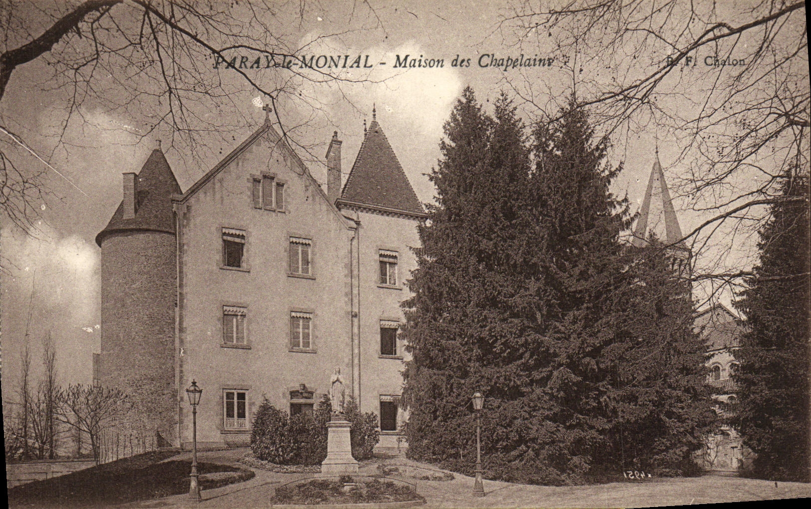 VINTAGE POSTCARD Paray Monial House of the Chaplains