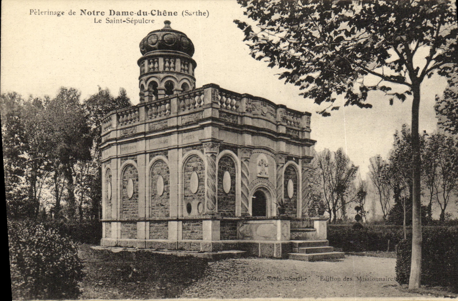 VINTAGE POSTCARD Notre Dame of the Oak Holy Sepulchre Pilgrimage