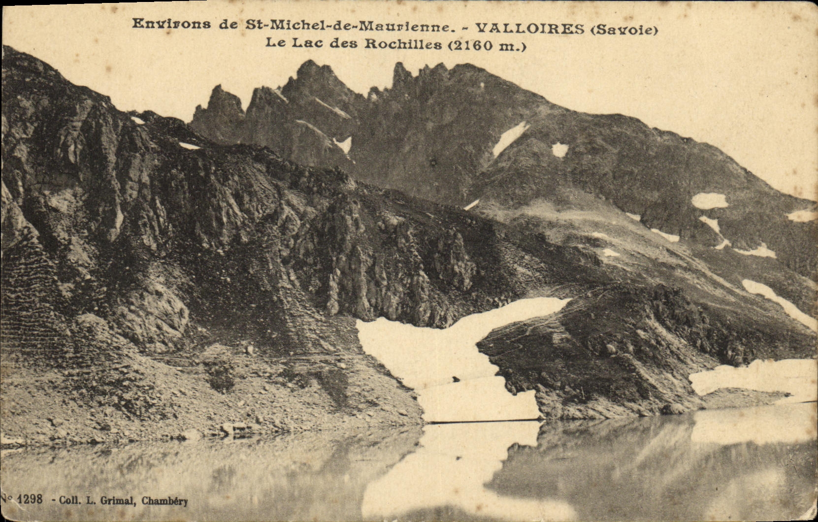 VINTAGE POSTCARD Surroundings of St Michel de Maurienne Valloires the Lake of Rochilles