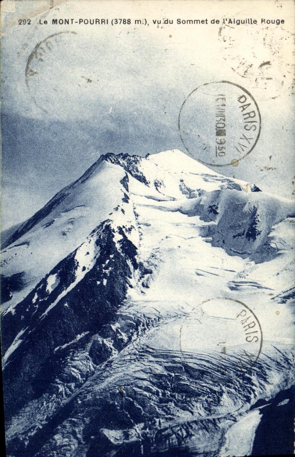 VINTAGE POSTCARD the Rotted Mount seen of the Summit of L switches Rouge