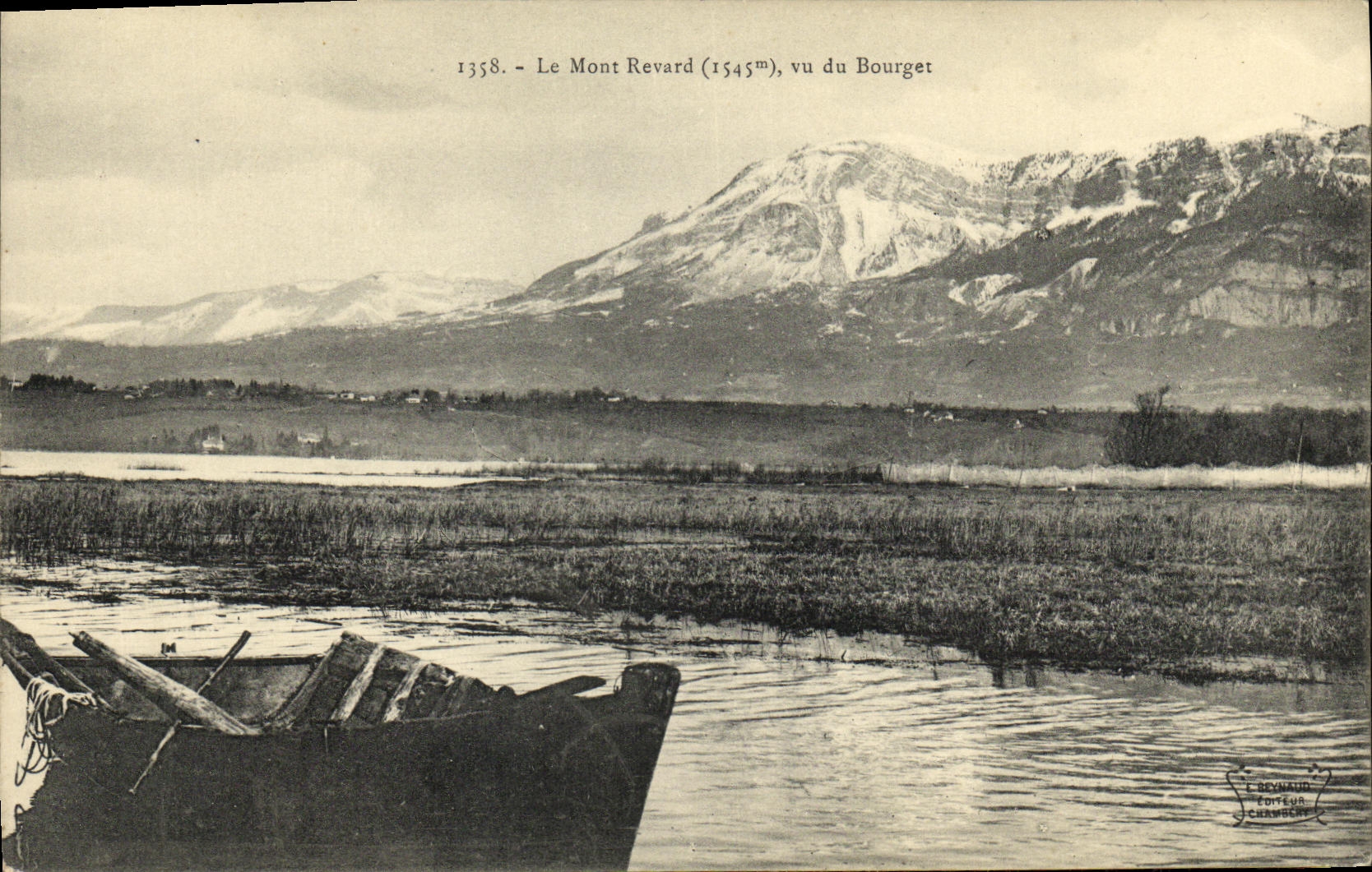 VINTAGE POSTCARD the Revard Mount seen of Le Bourget