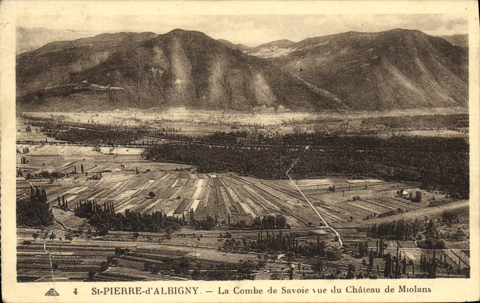 VINTAGE POSTCARD St Pierre D Albigny Combe of Savoy seen of the Castle of Molans