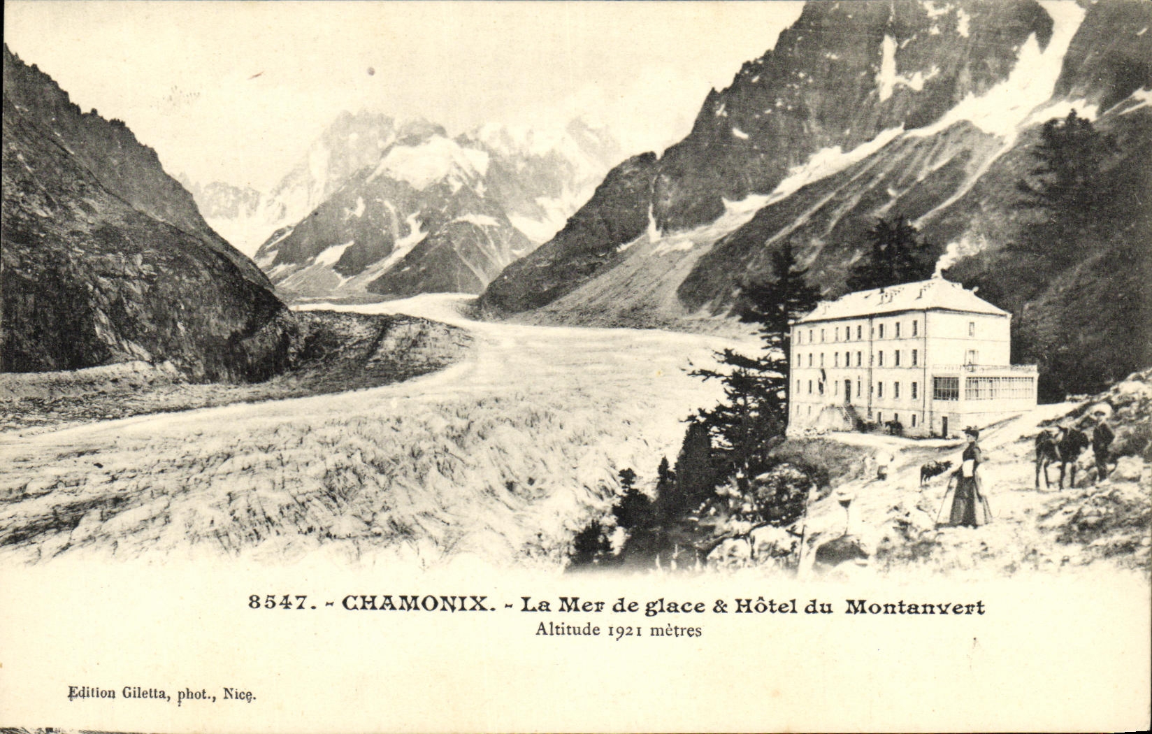 CPA Chamonix La Mer de glace hotel du Montanvert