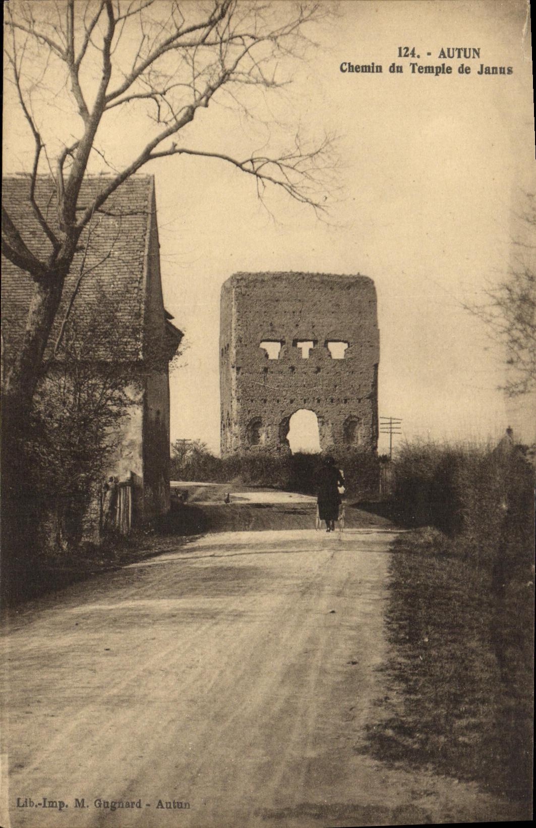 CPA Autun Chemin du Temple de Janus