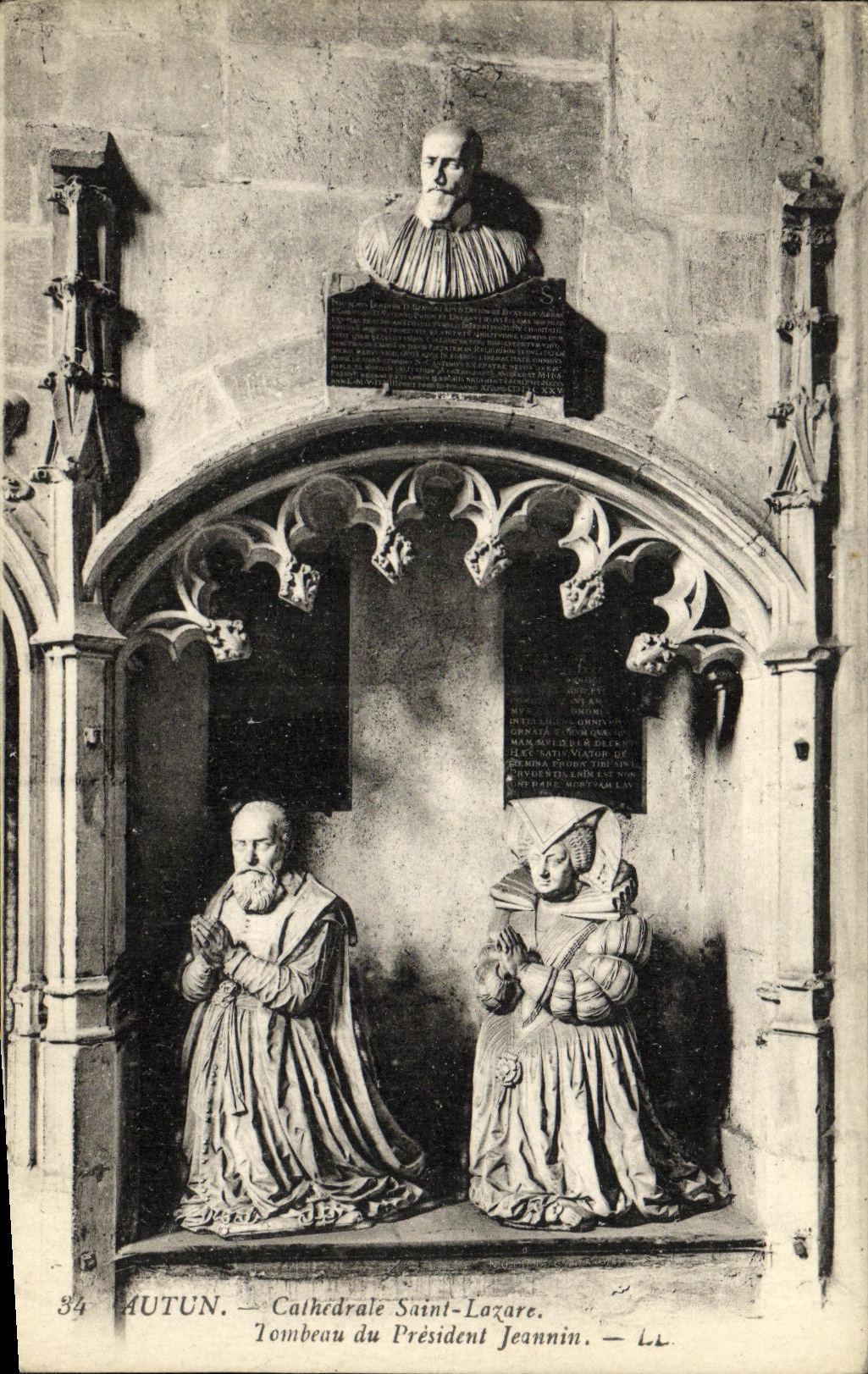 CPA Autun Cathedrale Saint Lazare Tombeau du President Jeannin