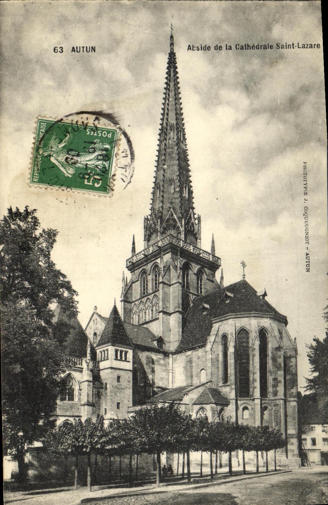 CPA Autun Abside de la Cathedrale Saint Lazare