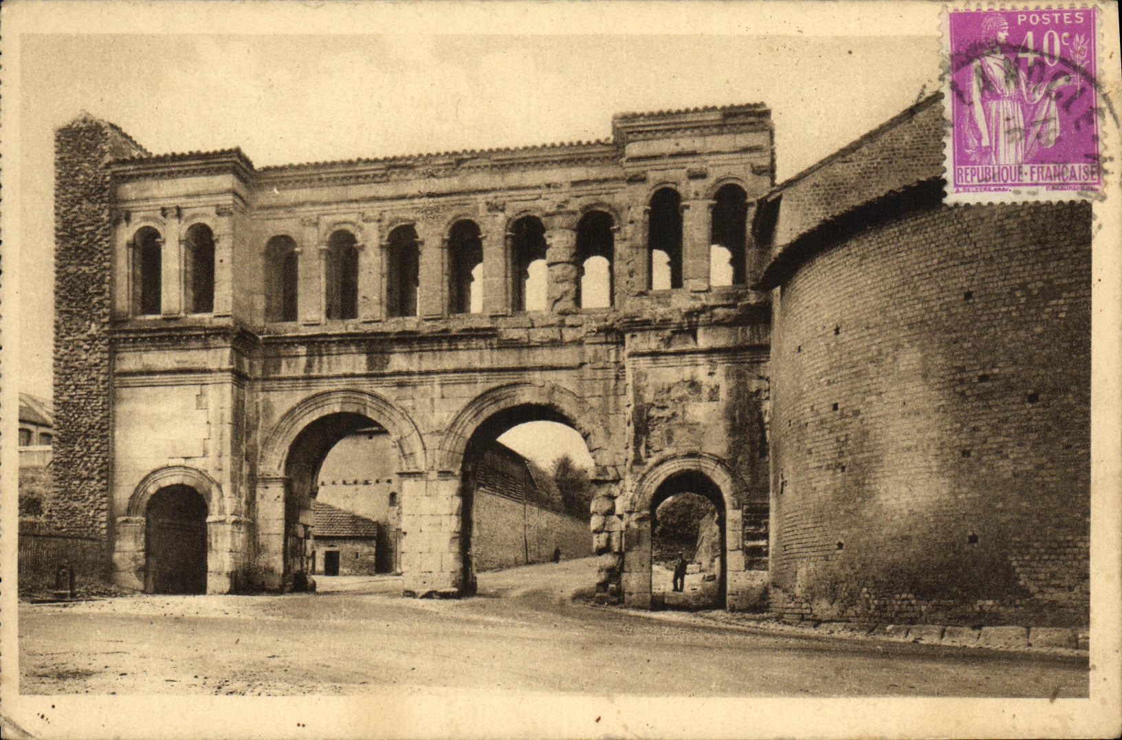 CPA Autun Antique Porte Saint Andre