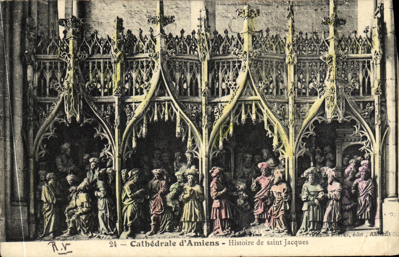 CPA Cathedrale d Amiens Histroie de saint Jacques