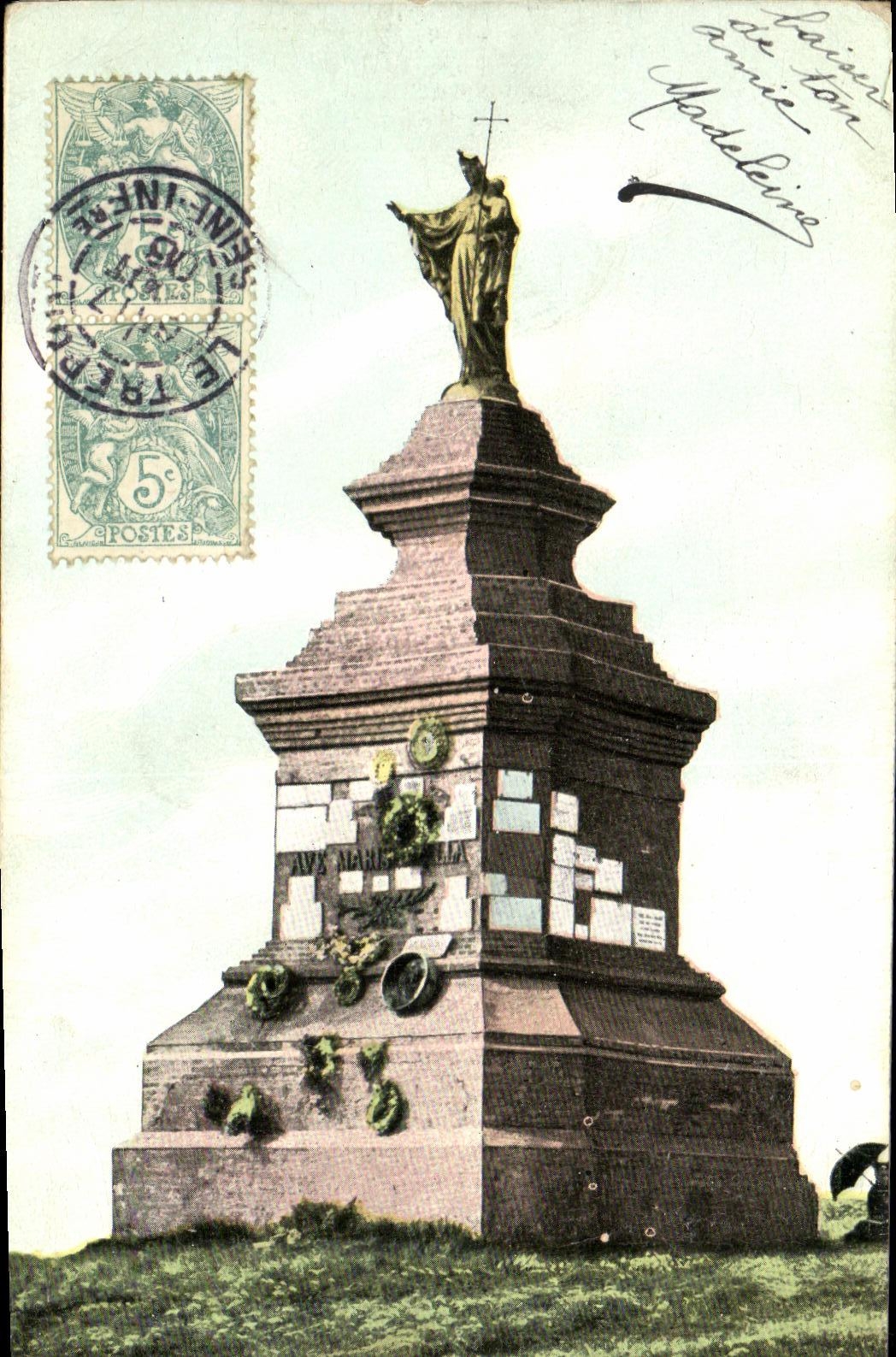 CPA Mers les Bains La vierge de la falaise