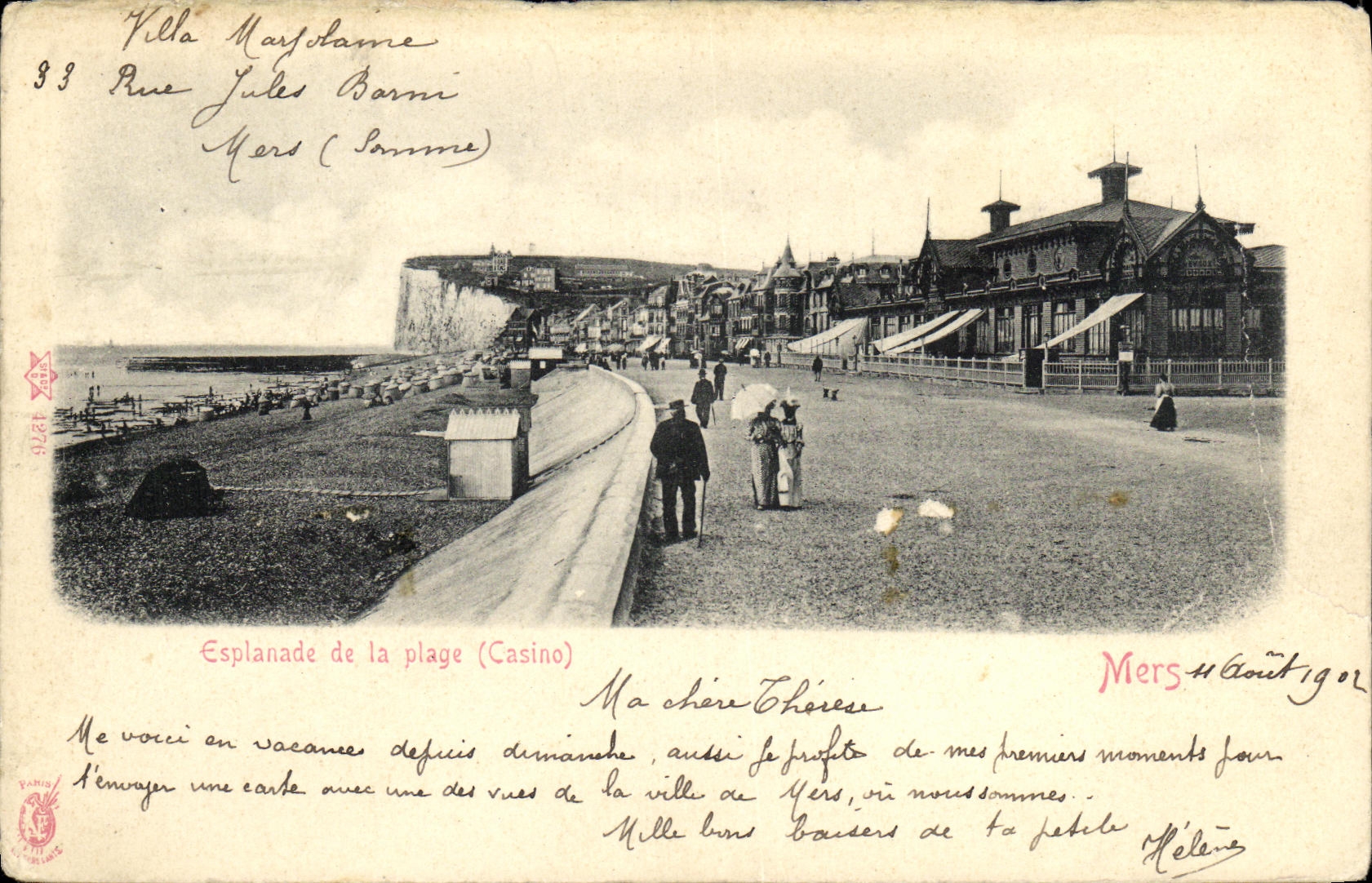 CPA Esplanade de la Plage Mers 
