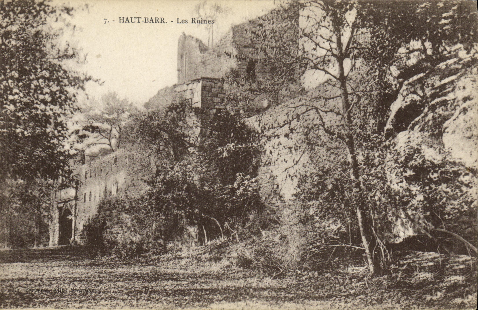 VINTAGE POSTCARD High Barr Ruins