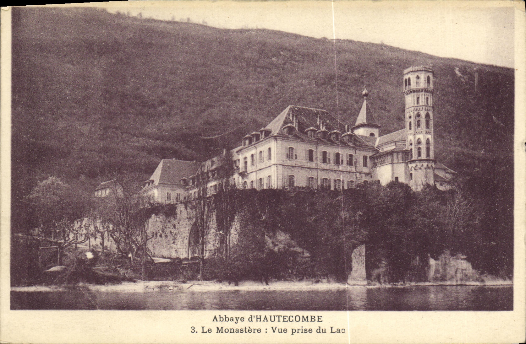 VINTAGE POSTCARD L Abbey D Hautecombe the Monastery Seen from of the Lake