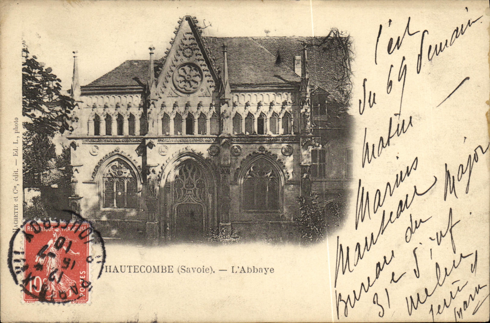 VINTAGE POSTCARD Hautecombe L Abbey