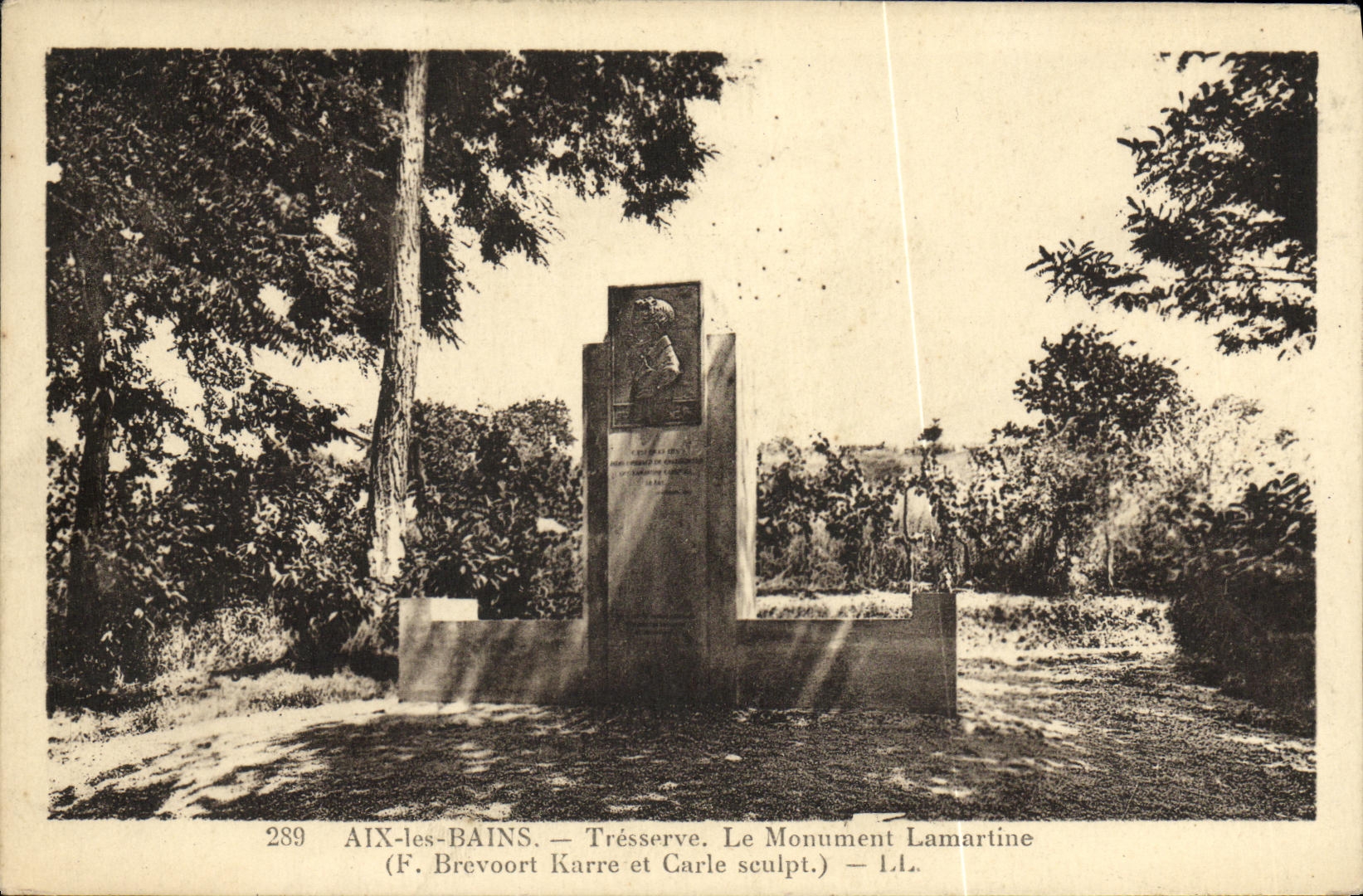 CPA Aix Les Bains Tresserve Le Monument Lamartine