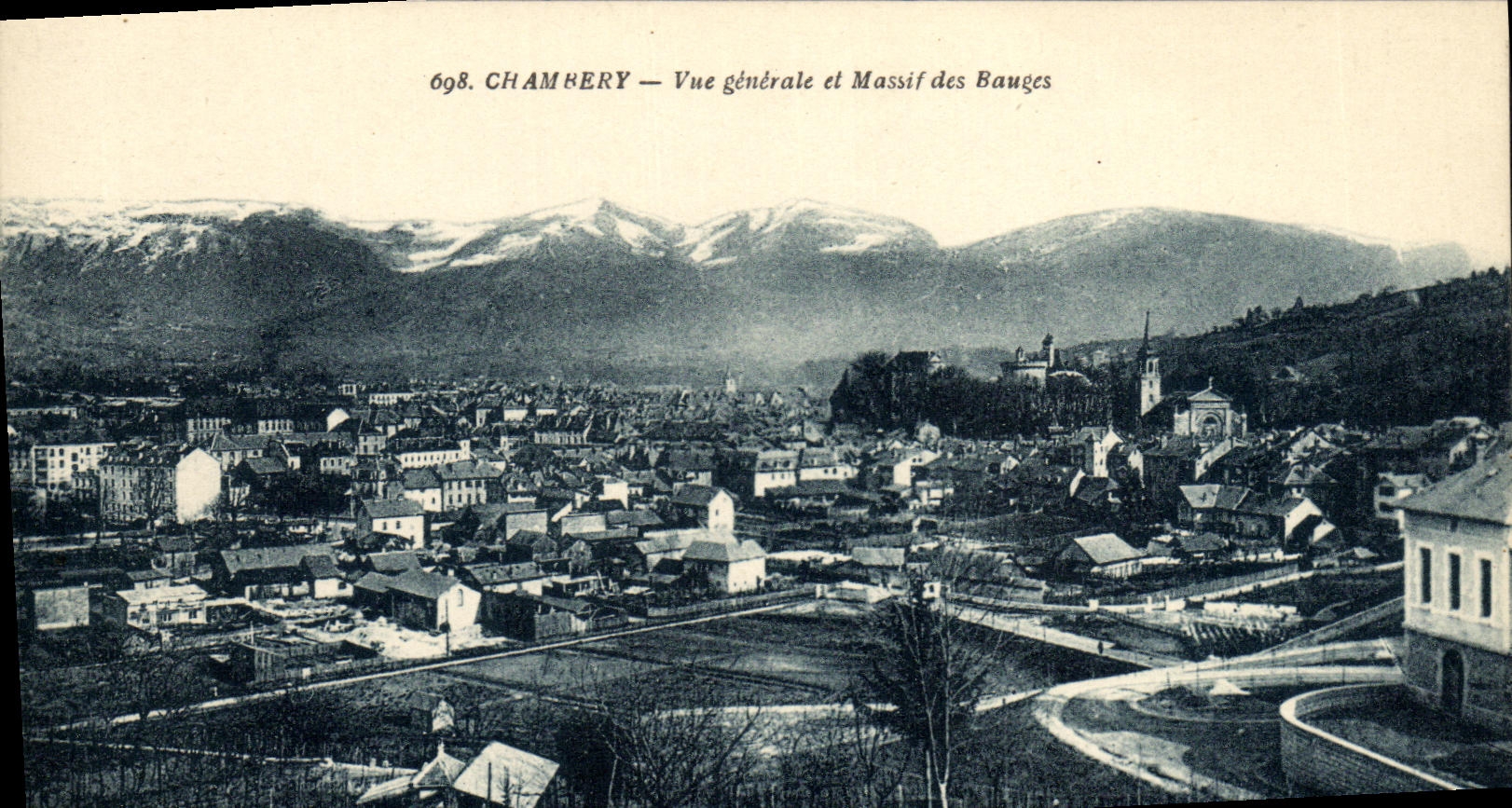 CPA Chambery Vue Generale et Massif des Bauges