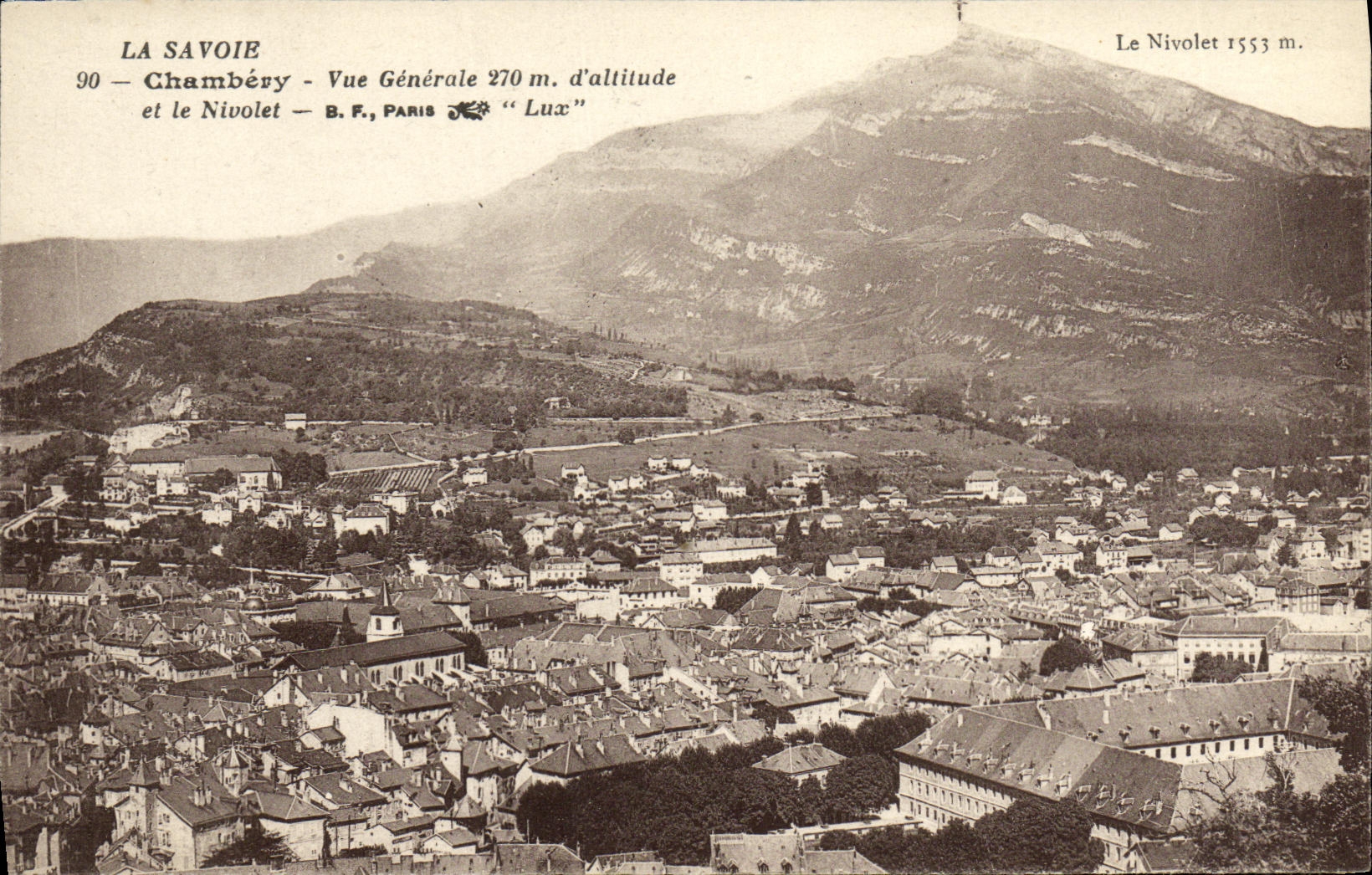 CPA Chambery Vue Generale et Massif des Bauges