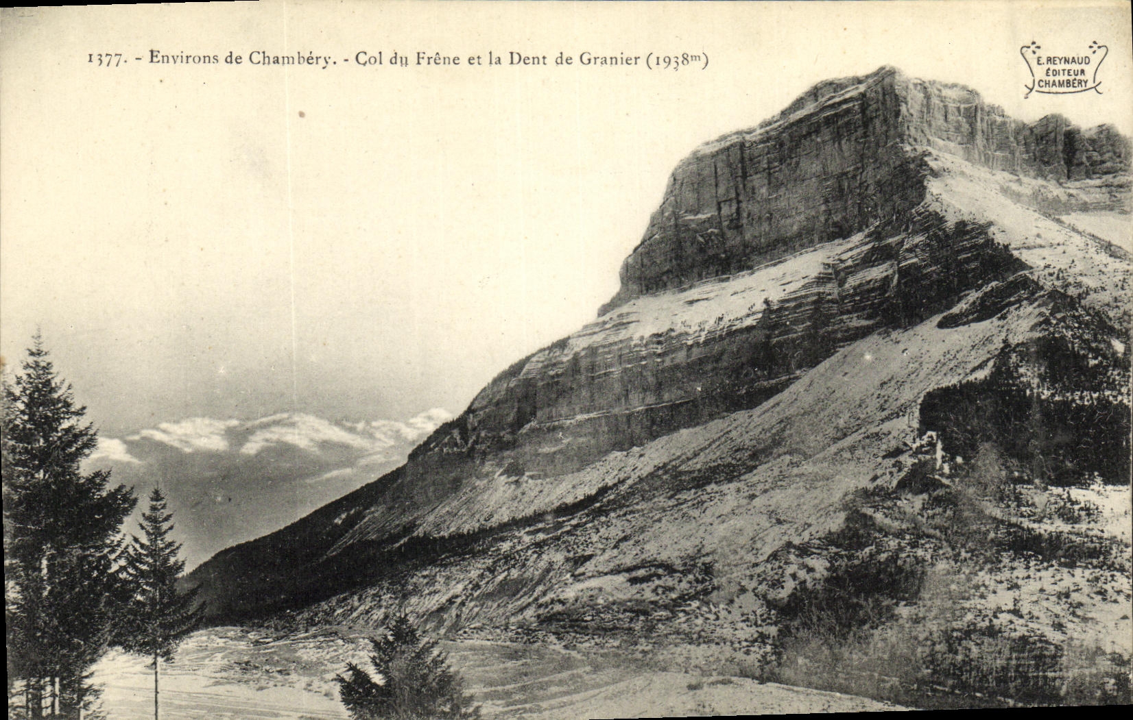 VINTAGE POSTCARD Surroundings of Chambery Collar of the Ash and the tooth of Granier