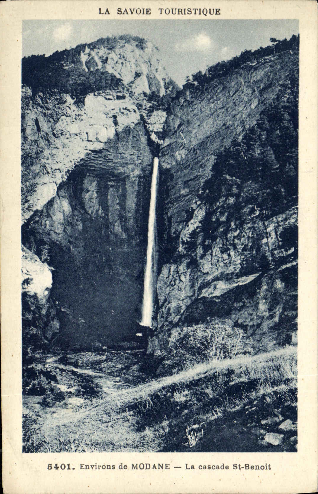 VINTAGE POSTCARD Surroundings of Modane the Cascade St Benoit