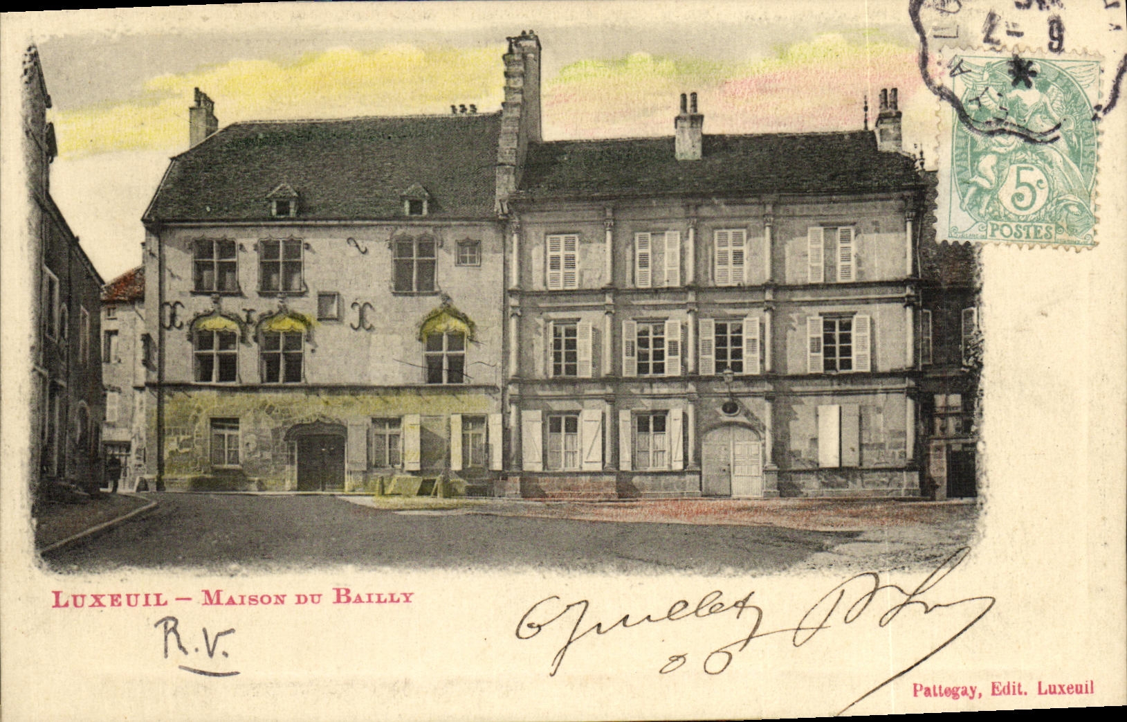 VINTAGE POSTCARD Luxeuil Les Bains House of Bailly